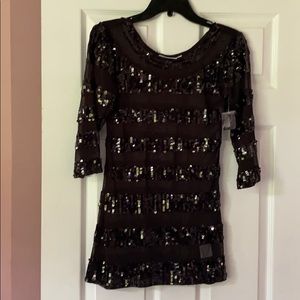 Patchington sheer sequin top